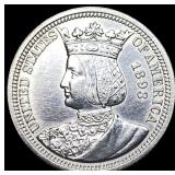 1893 Columbian Exposition Isabella Quarter UNCIRCU