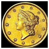 1854 Gold $1 Type 1 CHOICE AU