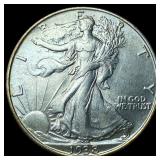 1938-D Silver Walking Liberty Half Dollar UNCIRCUL