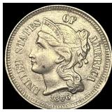 1866 Nickel Three-Cent Piece CLOSELY UNCIRCULATED