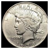 1934-D Silver Peace Dollar NEARLY UNCIRCULATED