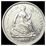 1861 Silver Half Dime CLOSELY UNCIRCULATED