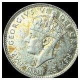 1945 Newfoundland Silver 5 Cents UNCIRCULATED