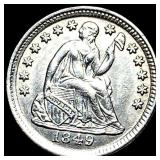1849 Seated Liberty Silver Half Dime CHOICE AU