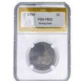 1794 Liberty Cap Large Cent PGA FR02 Strong Date