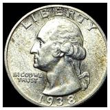1938-S Silver Washington Quarter CHOICE BU