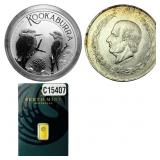 1953-2023 [3] Silver Coins/ 1g Gold Lot