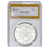 1928-S Silver Peace Dollar PGA MS63