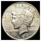 1924-S Silver Peace Dollar CLOSELY UNCIRCULATED