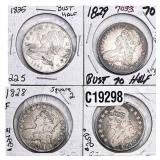 [4 Coins] 1810-1835 Capped Bust Half Dollar