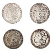 [4 Coins] 1886-1899 Morgan Silver Dollar