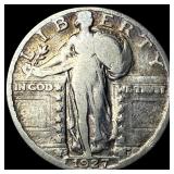 1927-S Silver Standing Liberty Quarter  LIGHTLY C