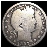 1897-O Silver Barber Quarter NICELY CIRCULATED