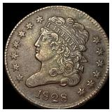 1828 Classic Head Half Cent NEARLY UNCIRCULATED