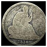 1838-O Silver Seated Liberty Dime NICELY CIRCULATE