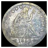 1853-O Arrows&Rays Silver Seated Liberty Quarter L