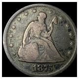 1875 Seated Liberty Twenty Cents LIGHTLY CIRCULATE