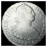 1808 Colonial Spain Silver 8 Reales CLOSELY UNCIRC