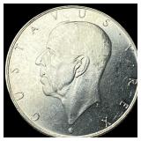 1938 Sweden Silver 2 Kroner UNCIRCULATED