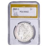 1889-S Morgan Silver Dollar PGA MS62
