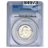 1951 Washington Silver Quarter PCGS MS66