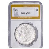 1901 Morgan Silver Dollar PGA MS62