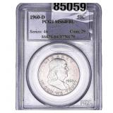 1960-D Franklin Half Dollar PCGS MS64 FBL