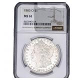 1883-O Morgan Silver Dollar NGC MS61