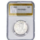 1945 Walking Liberty Half Dollar PGA MS66+