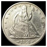 1874 Silver Half Dollar (Seated Liberty) NEARLY UN