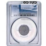 1910 Wheat Cent PCGS MS63 BN