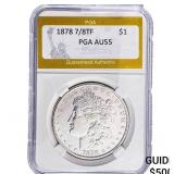1878 7/8TF Morgan Silver Dollar PGA AU55