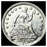1854 Arrows Seated Liberty Half Dime CLOSELY UNCIR