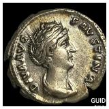 Roman Empire Faustina I, Posthumus Silver Denariu