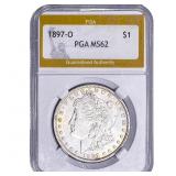 1897-O Morgan Silver Dollar PGA MS62