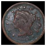 1852 Braided Hair Large Cent NICELY CIRCULATED