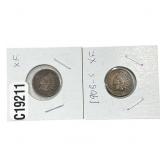 [2 Coins] 1908-S Indian Head Cent