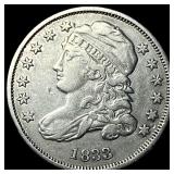 1833 Capped Bust Silver Dime CLOSELY  UNCIRCULATE