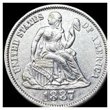 1887 Seated Liberty Dime CLOSELY UNCIRCULATED