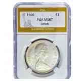1966 Canada Silver Dollar PGA MS67