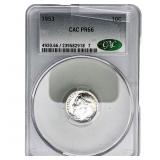 1953 Roosevelt Dime CAC PR66