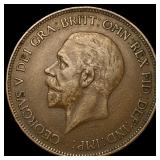 1930 Great Britain One Penny - George VI NEARLY UN