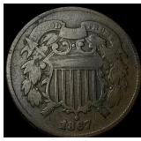 1867 Two-Cent Piece LIGHTLY CIRCULATED