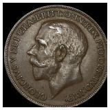 1922 Great Britain One Penny - George V NEARLY UNC