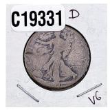 1921-D Walking Liberty Half Dollar