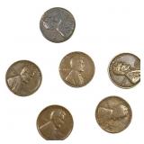 [6 Coins] 1923-1924 Wheat Cent