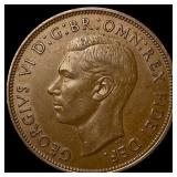 1950 Great Britain One Penny - George VI NEARLY UN