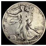 1921-S Silver Walking Liberty Half Dollar  NICELY