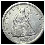 1875-S Silver Twenty Cents CLOSELY UNCIRCULATED