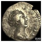Roman Empire Faustina I, Posthumus Silver Denariu